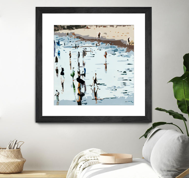 \"Self Reflection\" Matted and Framed Black 36x36 Wall Art