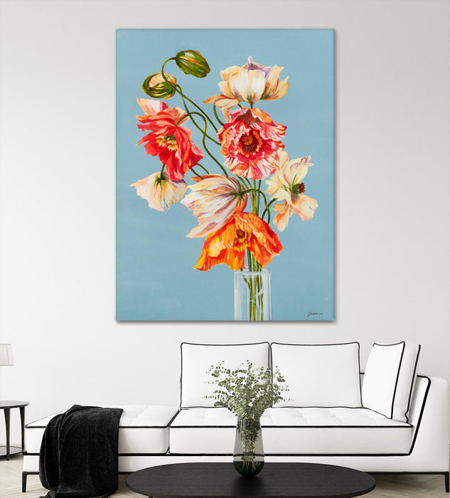 \"Paper Poppies\" Giant Art 72x54 Wall Art