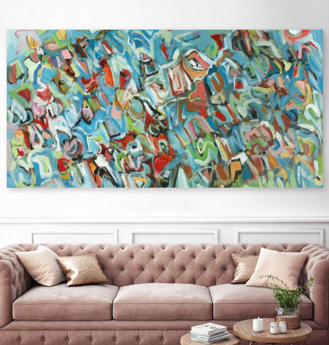 \"Lignes 2\" Giant Art 72x36 Wall Art