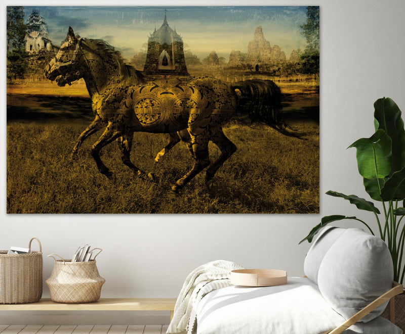 \"2 Horses\" Giant Art 84x54 Wall Art