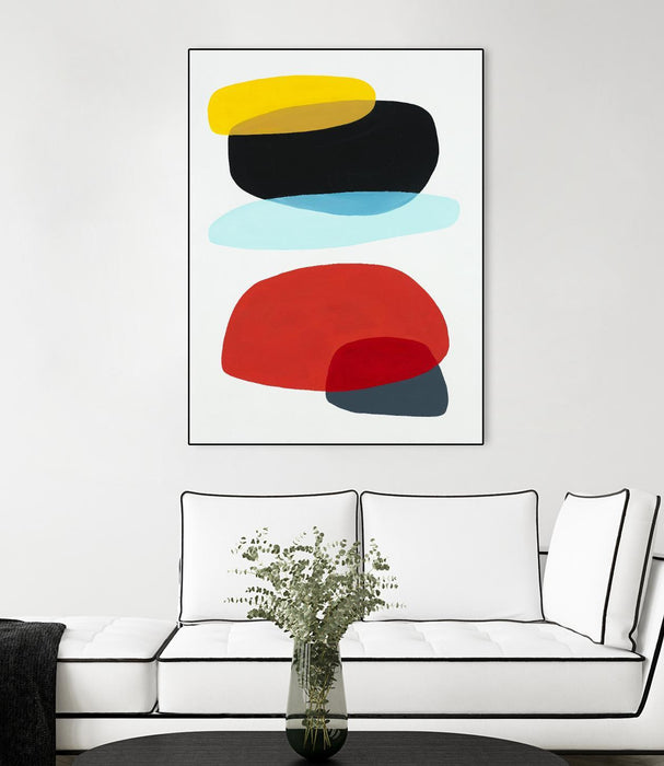 \"Joy And Pop Ii\" Canvas Framed Black 24x32 Wall Art