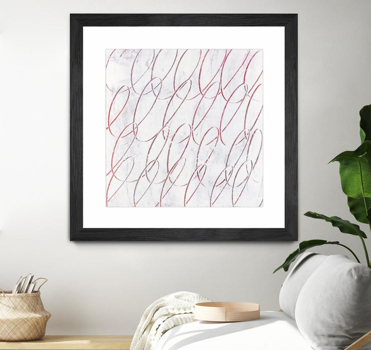 \"Hula I\" Matted and Framed Black 36x36 Wall Art