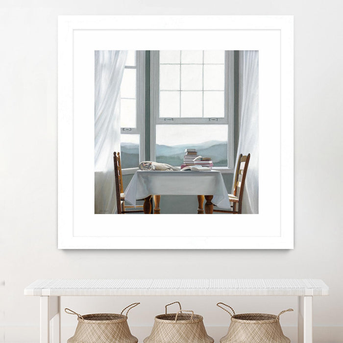 \"Accidental Scholar\" Matted and Framed White 30x30 Wall Art