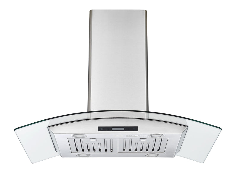 Ancona IGCB636 36\" Island Glass Stainless Steel Range Hood - AN-1406