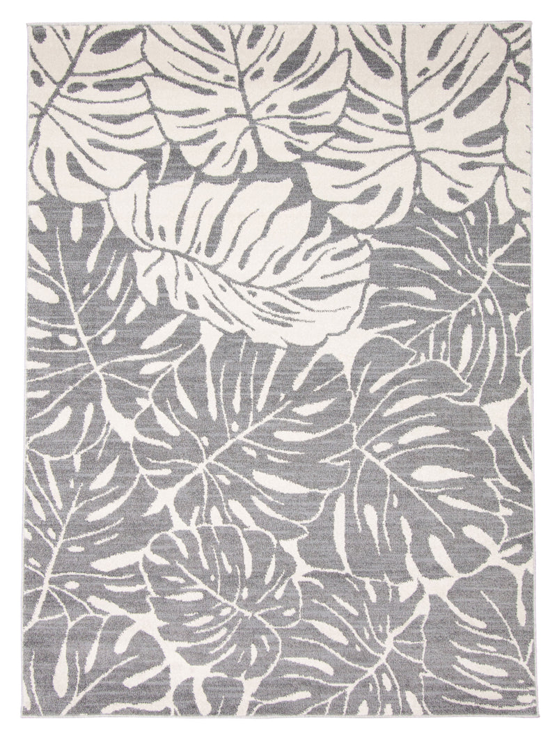 Booker Grey-Ivory Area Rug - 5'3" x 7'3"