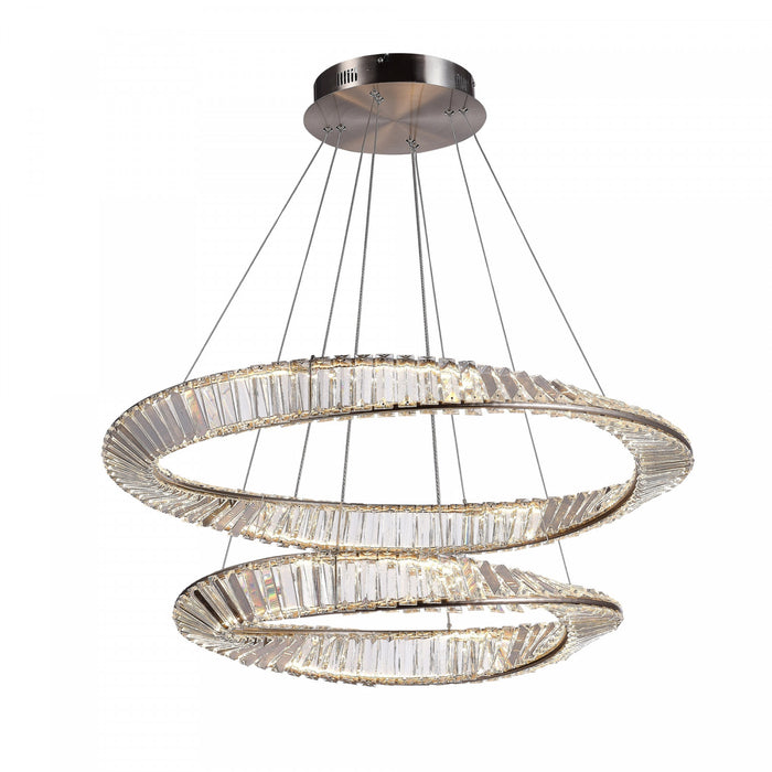 Stella 90 W LED Satin Nickel Chandelier