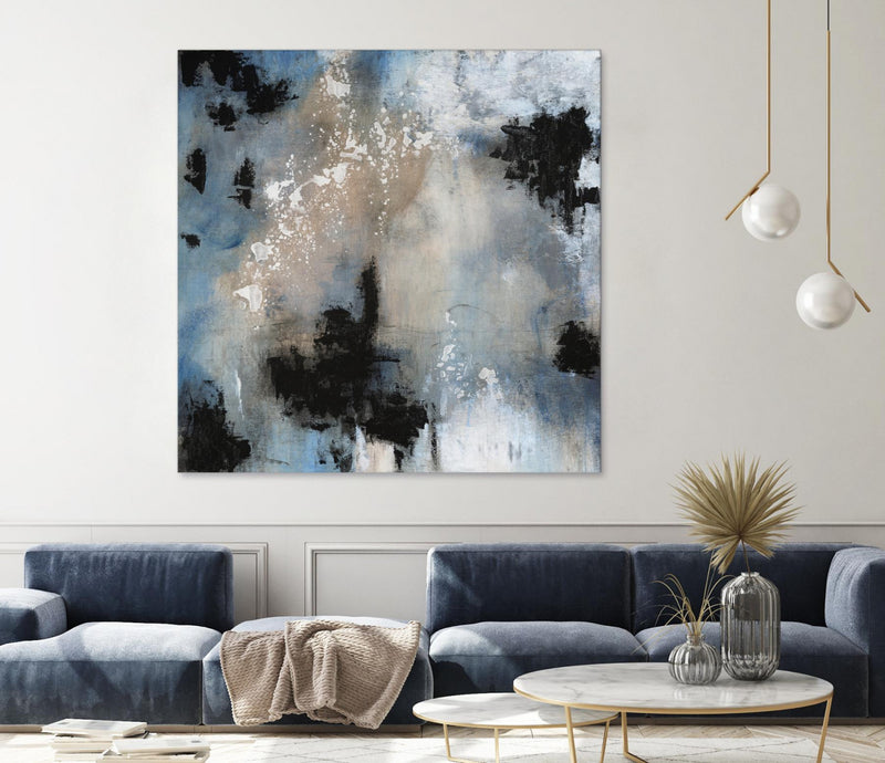 \"Embellished Shifting Motion Ii\" Giant Art 72x72 Wall Art