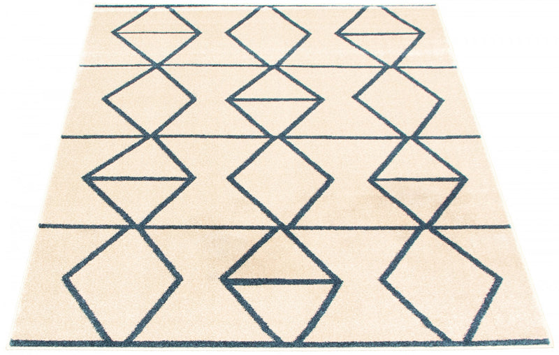 Anandi Ivory-Blue Area Rug - 5'3\" x 7'3\"