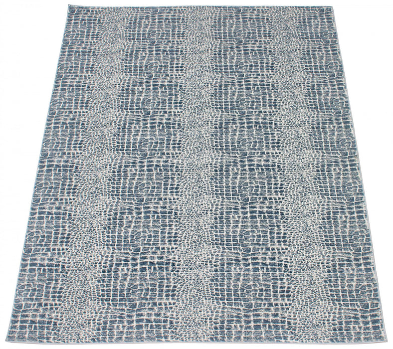 Kecia Blue/cream Rug 8'0\" X 10'0\" Area Rug
