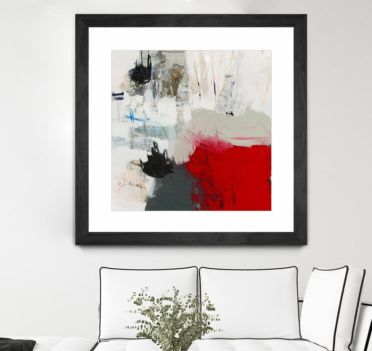 \"The Mountain Comes To You\" Matted and Framed Black 36x36 Wall Art