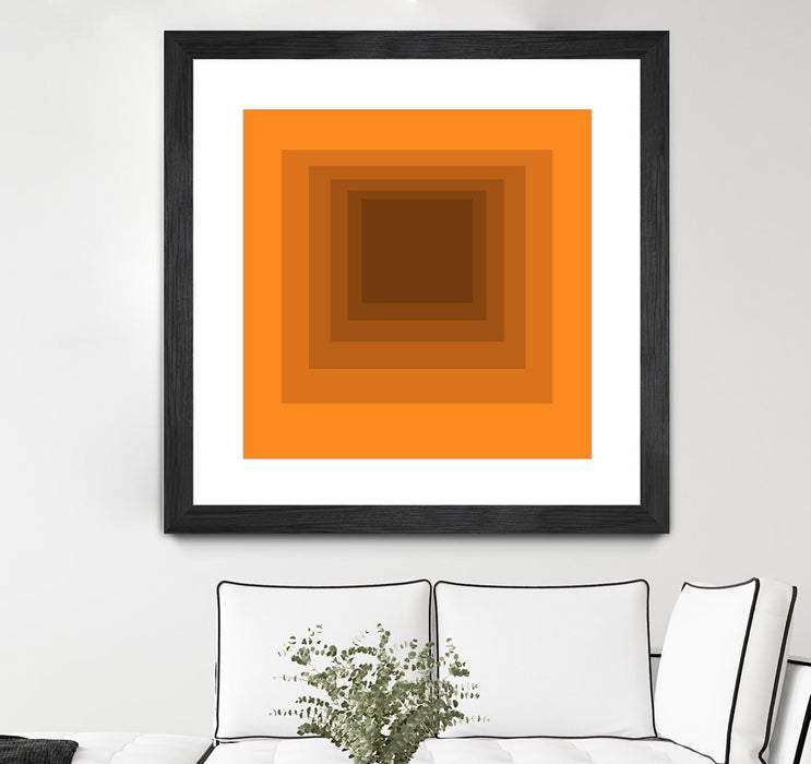 \"After Josef F\" Matted and Framed Black 36x36 Wall Art