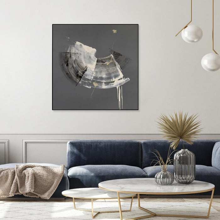 \"Elegance\" Canvas Framed Black 20x20 Wall Art