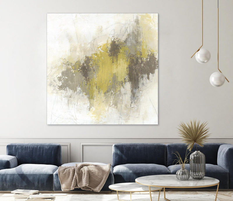 \"Saffron Abstract I\" Giant Art 54x54 Wall Art