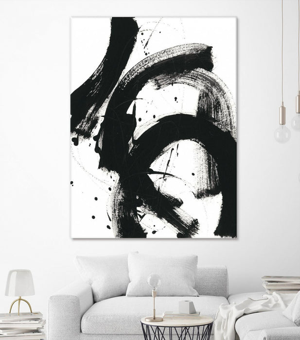 \"Onyx Gesture Ii\" Giant Art 72x54 Wall Art