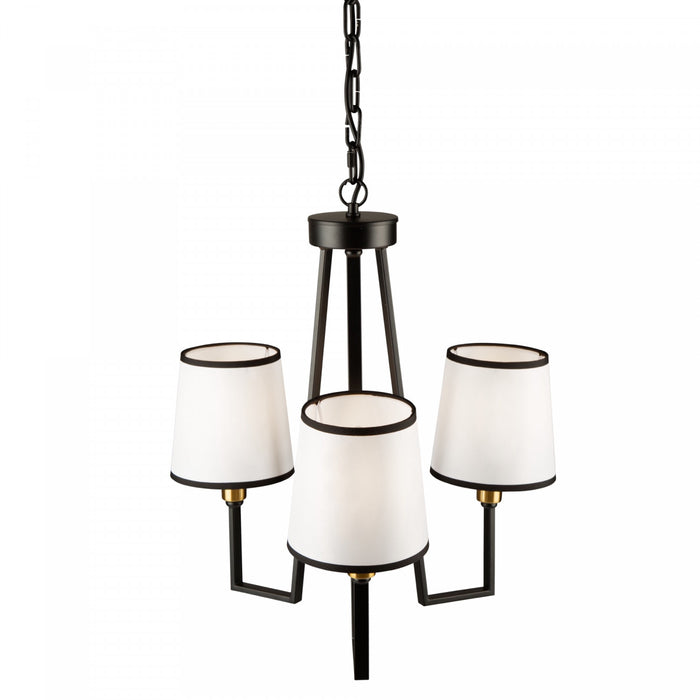 Coco 3-Light Black and Gold Chandelier