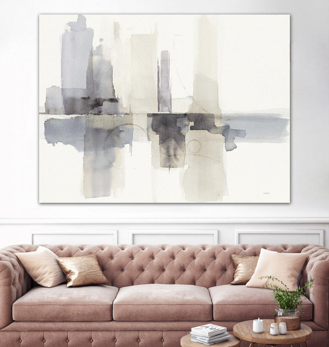 \"Improvisation Ii Gray\" Giant Art 72x54 Wall Art