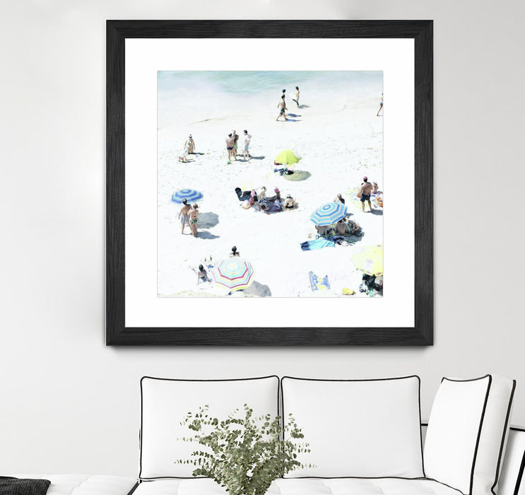\"Happy Days\" Matted and Framed Black 30x30 Wall Art