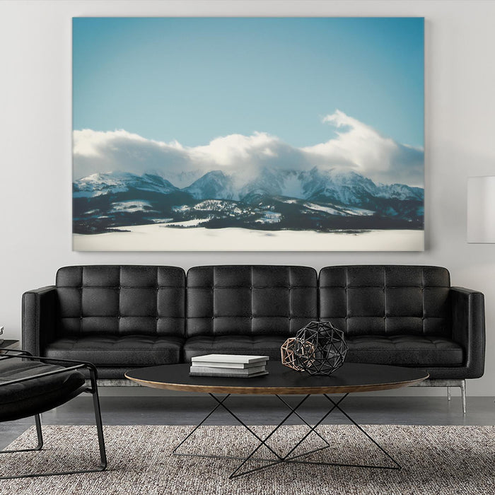 \"Bridger Mountain Cloud Cover\" Giant Art 72x48 Wall Art