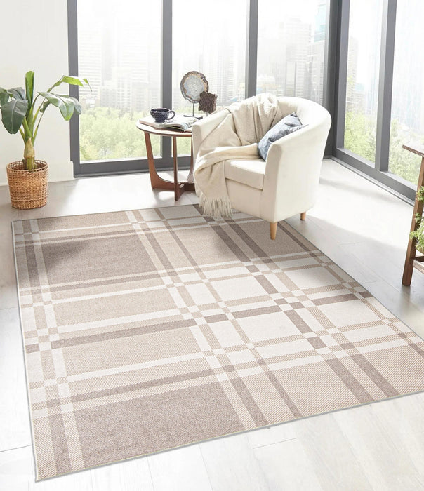 Roma Ivory Machine Washable Area Rug - 5'0\" x 7'0\"
