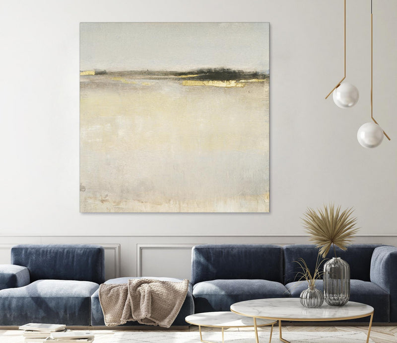 \"Embellished Subtle Scape I\" Giant Art 72x72 Wall Art