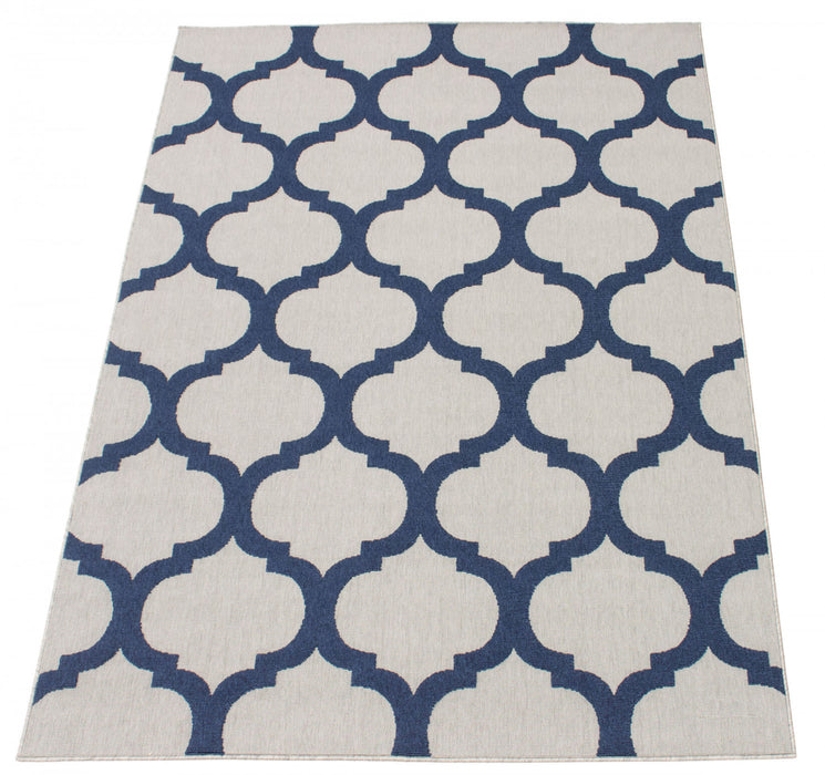 Sophie Grey-Navy Area Rug - 5'3\" x 7'7\"