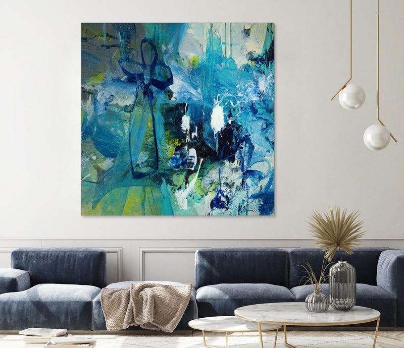 \"Abstract Flower\" Giant Art 54x54 Wall Art
