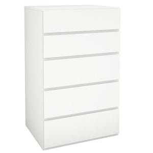 Nordika 5-Drawer Chest - White