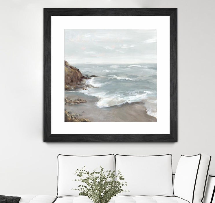 \"Beautiful Bay\" Matted and Framed Black 30x30 Wall Art