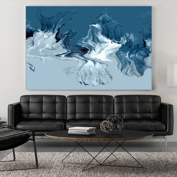 \"Azure Marble I\" Giant Art 84x54 Wall Art