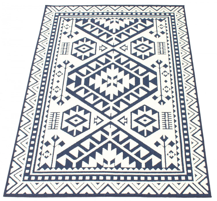 Gaia Blue 6'7\" x 9'6\" Area Rug