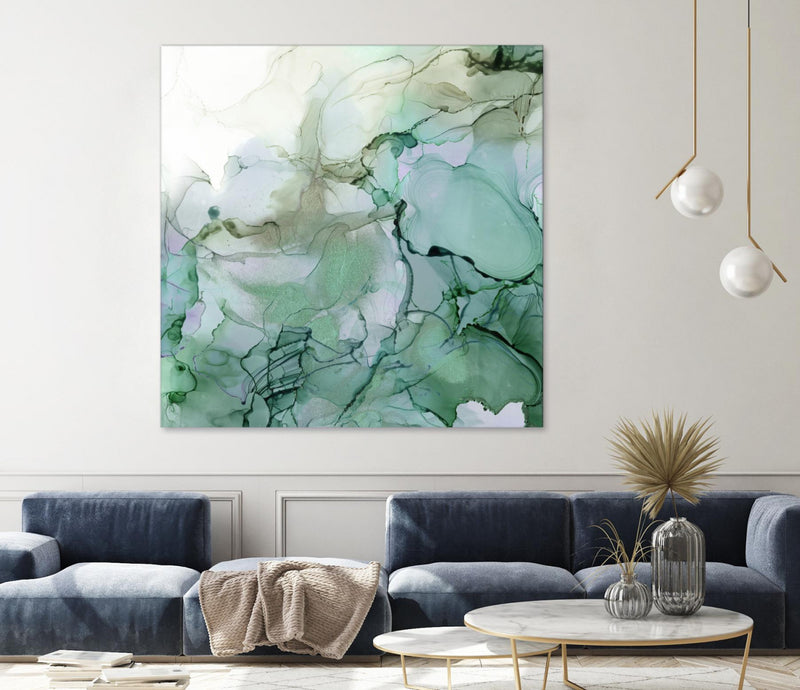 \"Emerald Cavern I\" Giant Art 54x54 Wall Art