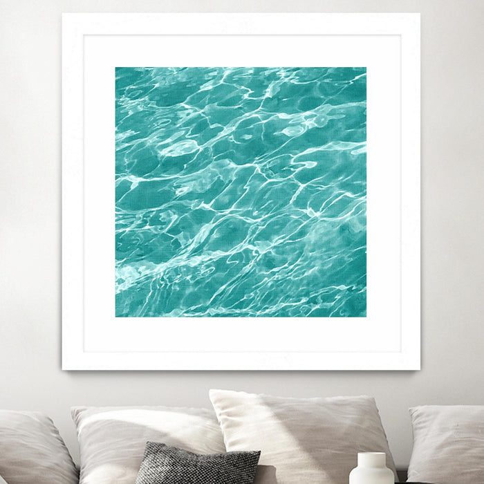 \"Ripple I\" Matted and Framed White 30x30 Wall Art