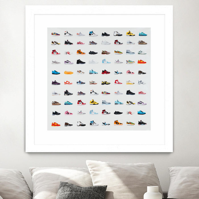 \"Life Is Short Buy The Shoes\" Matted and Framed White 30x30 Wall Art