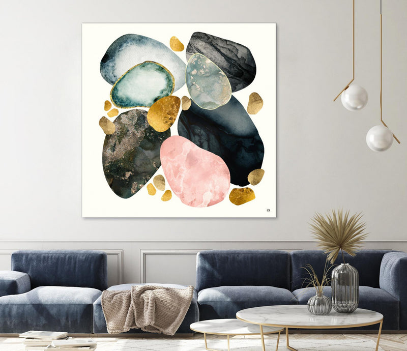 \"Pebble Abstract\" Giant Art 72x72 Wall Art
