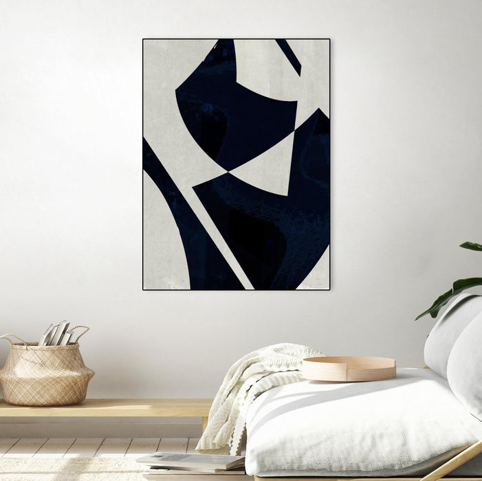 \"Black Machine I\" Canvas Framed Black 24x32 Wall Art