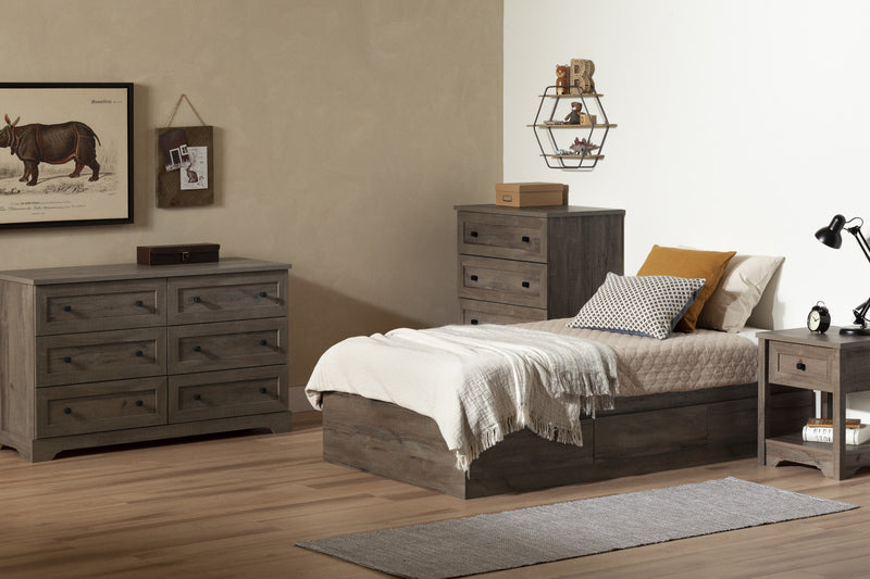Hazen Mates Twin Bed - Fall Oak