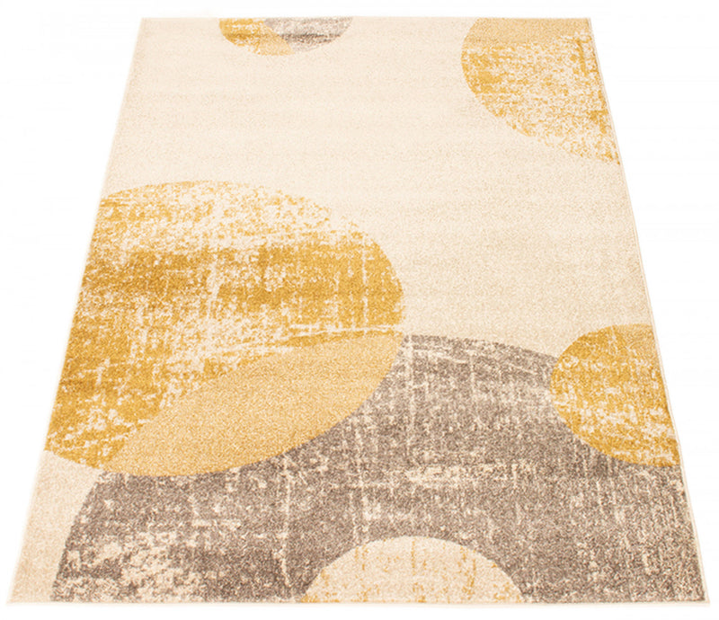 Ellegance Ivory / Gold 6'7\" x 9'6\" Area Rug