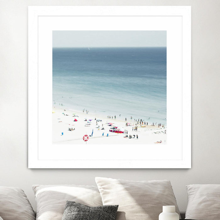 \"Sesimbra Ii\" Matted and Framed White 30x30 Wall Art