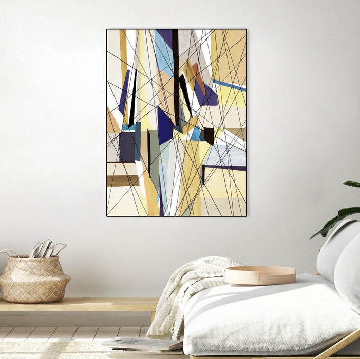 \"Seacruise\" Canvas Framed Black 24x32 Wall Art