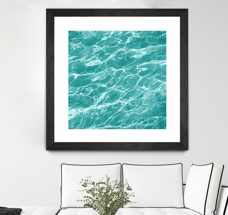 \"Ripple I\" Matted and Framed Black 36x36 Wall Art