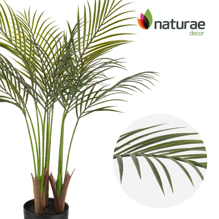 Artificial 35\" Areca Palm Indoor & Outdoor In Black Pot