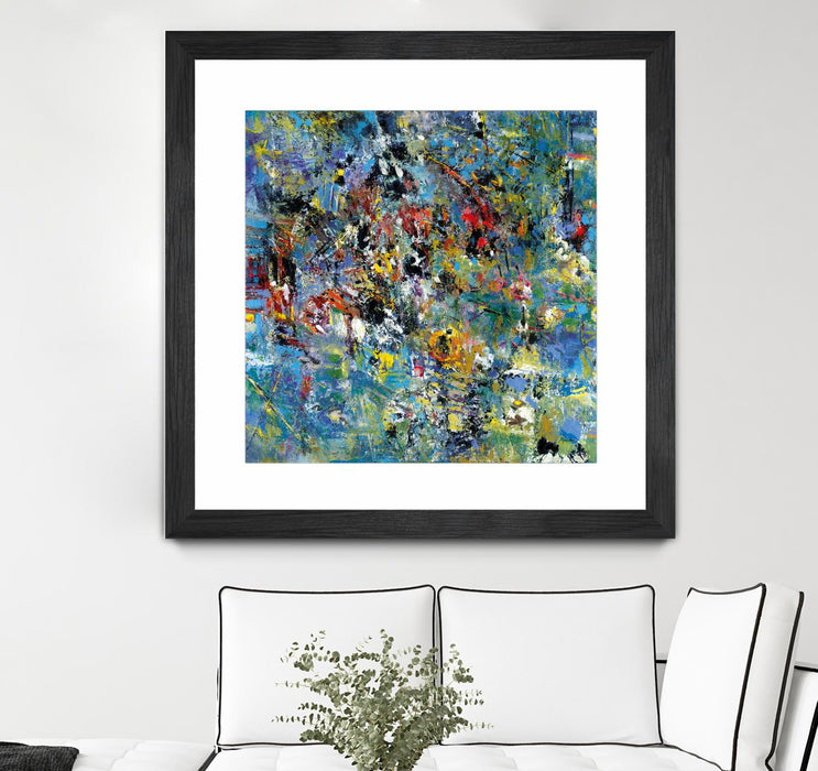 \"Carpe Diem 2\" Matted and Framed Black 30x30 Wall Art