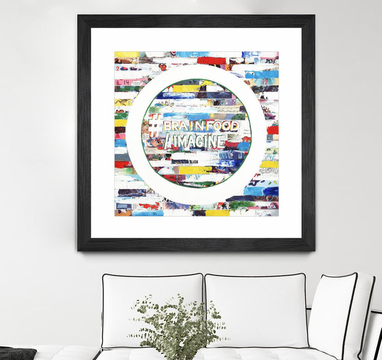 \"Smoke Circus Iv\" Matted and Framed Black 30x30 Wall Art
