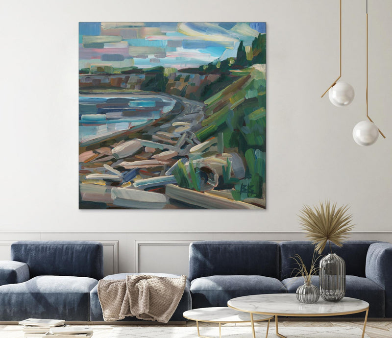 \"Early Morning On The Beach\" Giant Art 54x54 Wall Art