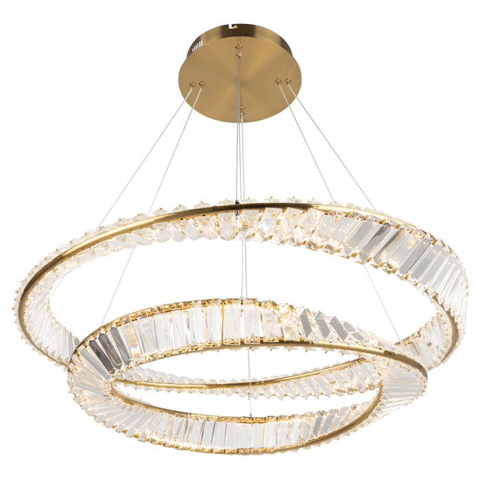 Stella 65 W LED Brushed Brass Chandelier