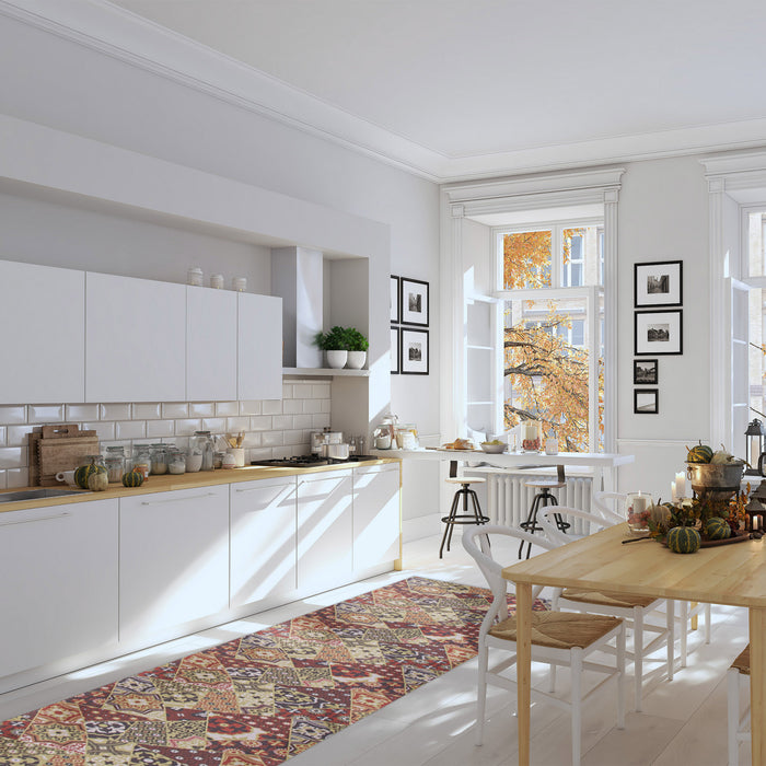 Bellezza Red / Green 2'2\" x 22'0\" Area Rug