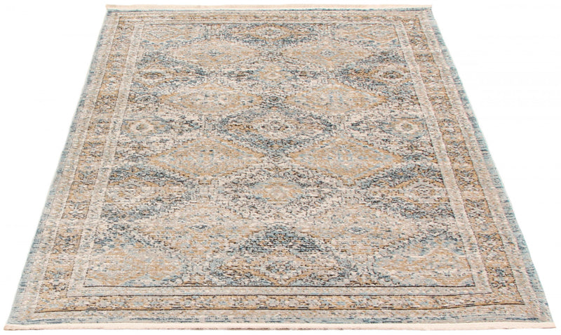 Leandra Taupe/blue Rug 8'0\" X 10'0\" Area Rug