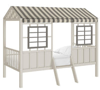 Little Seeds Rowan Valley Forest Twin Loft Bed - Grey/Taupe 