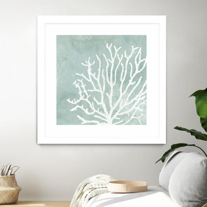 \"Sea Crown Ii\" Matted and Framed White 30x30 Wall Art