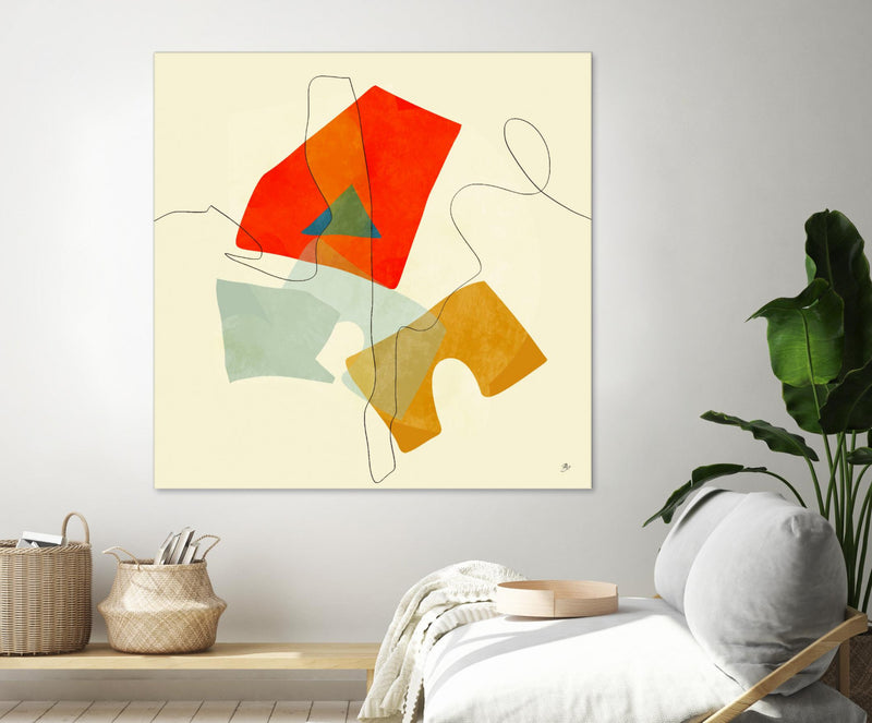 \"Mid Century Geometric\" Giant Art 54x54 Wall Art